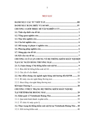 Hoàn thiện Hệ thống Kiểm soát Nội bộ tại Ngân hàng TMCP