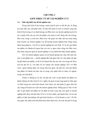 Kế toán chi phí sản xuất & tính giá thành sản phẩm: