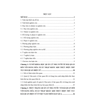 Quản lý Nhà nước về Hải quan Điện tử tại Việt Nam: Xuất 