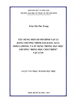 Mô phỏng Chuyển động Chất điểm trong Vật lý 10 bằng EJS 