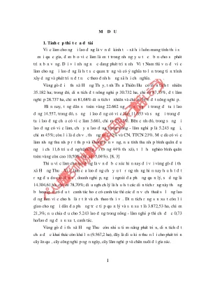 Việc làm cho người lao động vùng gò đồi Hương Thủy, Thừa 