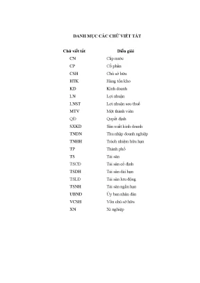 Phân Tích Tài Chính Công Ty Cổ Phần Cấp Nước Quảng Bình