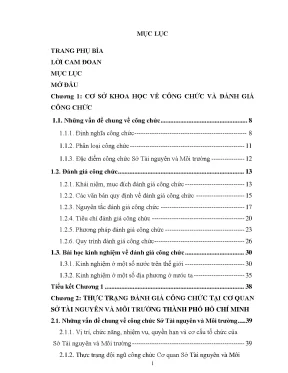 Đánh giá công chức tại Sở Tài nguyên và Môi trường TP.HCM