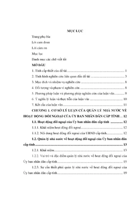 Quản lý hoạt động đối ngoại của Ủy ban Nhân dân tỉnh Tây
