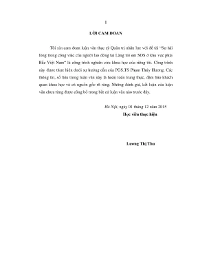 Sự Hài Lòng Trong Công Việc Của Người Lao Động Tại Làng 