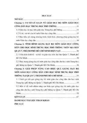 Giảng Dạy Giáo Dục Công Dân Cho Học Sinh Trung Học Phổ 