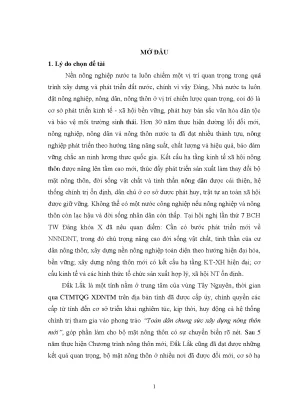 Quản lý nhà nước trong xây dựng nông thôn mới tại Đắk Lắk