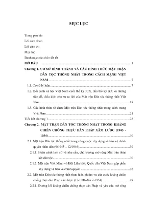 Mặt Trận Dân Tộc Thống Nhất trong Cách Mạng Việt Nam 