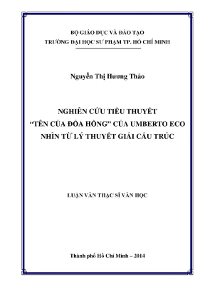 Nghiên cứu tiểu thuyết 'Đóa hồng' của Umberto Eco qua 