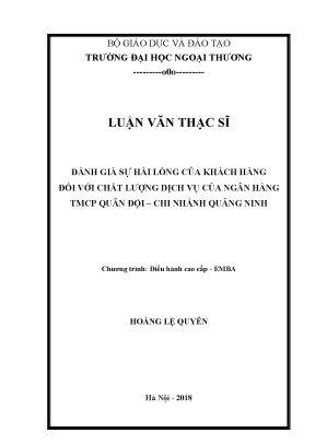 Đánh giá sự hài lòng khách hàng với dịch vụ ngân hàng