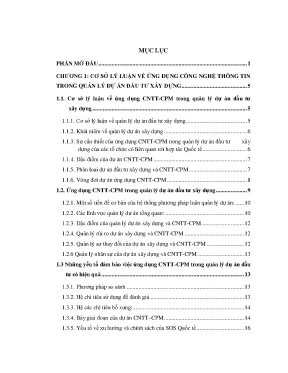 Ứng dụng Công nghệ Thông tin trong Quản lý Dự án Xây