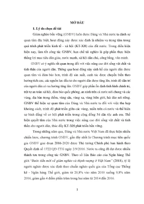Giảm Nghèo Bền Vững Tại Huyện Chiêm Hóa, Tuyên Quang: