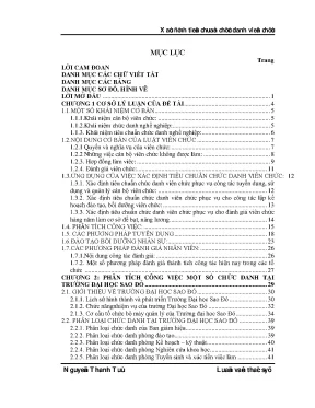 Tiêu chuẩn chức danh cán bộ viên chức tại Đại học Sao 