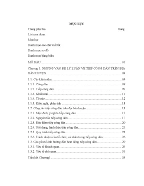 Luận Văn: Tiếp Công Dân Tại Huyện Triệu Phong, Quảng Trị