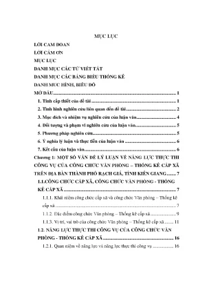 Năng lực thực thi công vụ của công chức văn phòng thống 