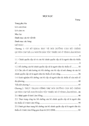 Bồi Dưỡng Cán Bộ Chính Quyền Cấp Xã Dân Tộc Thiểu Số Tại 