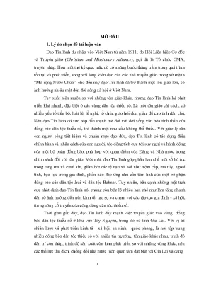Quản lý nhà nước đối với hoạt động đạo Tin Lành tại Gia Lai