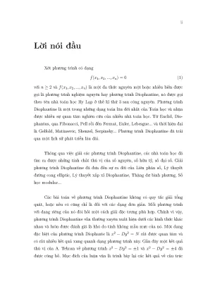 Phương trình Diophantine: X^2 - Dy^2 ± 4 - Nghiên cứu và 