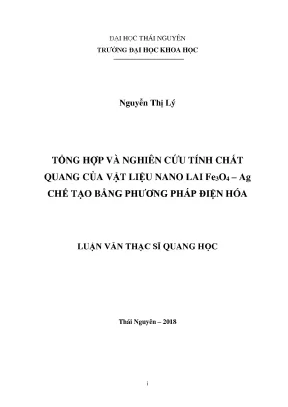 Nghiên cứu tính chất quang của vật liệu nano lai 