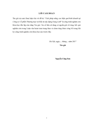 Nâng cao hiệu quả kinh doanh tại Công ty Cổ phần Thương