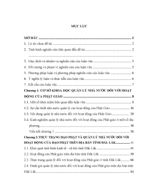 Quản lý nhà nước đối với hoạt động phật giáo tại Đắk Lắk