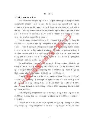 Việc làm cho người lao động nông thôn tại Đồng Hới, 