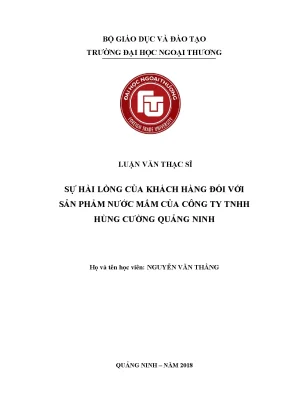 Khảo sát sự hài lòng khách hàng với nước mắm Hùng Cường 