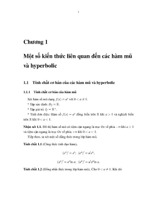 Khám phá Toán Cực Trị trong Hàm Mũ & Hàm Hyperbolic