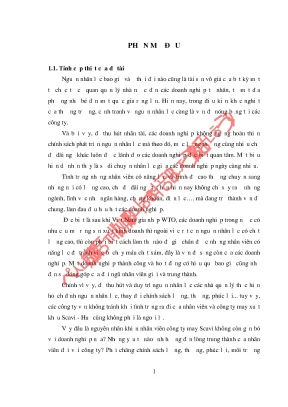 Yếu tố ảnh hưởng đến lòng trung thành của nhân viên tại 