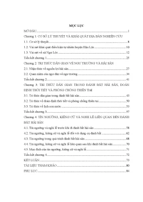 Tri thức dân gian trong đánh bắt hải sản ở Ngư Lộc, 