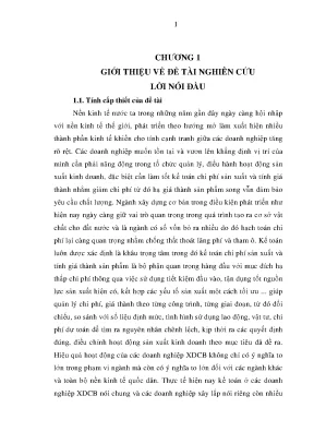 Phân tích Chi phí Sản xuất & Tính Giá Thành Sản phẩm Xây