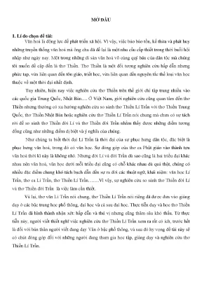 So sánh thơ thiền đời Lý và đời Trần: Điểm tương đồng và 