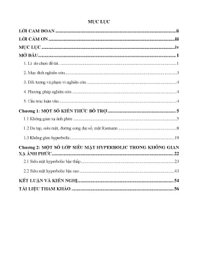 Nghiên cứu siêu mặt hyperbolic Brody trong không gian xạ 