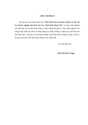 Hỗ trợ Doanh nghiệp Nộp Thuế: Dịch vụ Tuyên truyền và Tư 