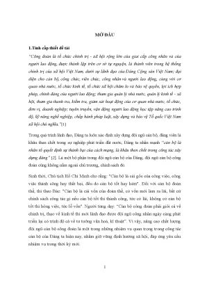Nâng cao chất lượng đội ngũ cán bộ công đoàn: Kinh
