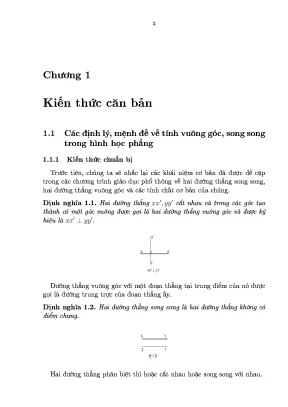 Chứng minh Vuông Góc, Song Song trong Hình Học: Luận Văn 