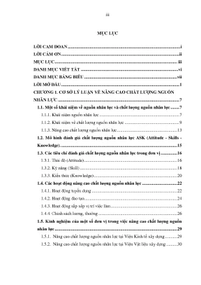 Nâng cao Chất lượng Nguồn Nhân lực Chuyên Môn tại Viện 