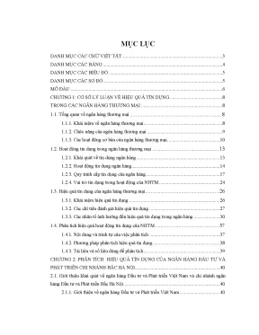 Nâng cao Hiệu quả Tín dụng tại Ngân hàng Đầu tư & Phát 