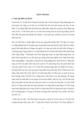 Phát triển nguồn nhân lực tại Trung tâm Nước sinh hoạt