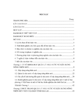 Quản lý nhà nước trong xây dựng nông thôn mới tại Gia Lai