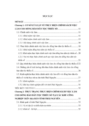 Chính sách việc làm cho dân tộc thiểu số tại khu công