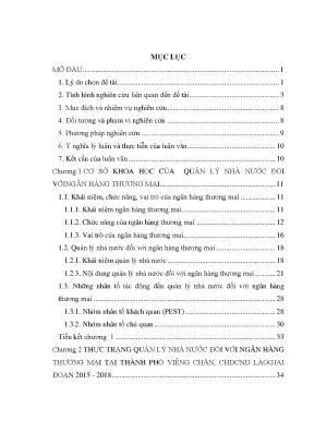 Quản lý nhà nước ngân hàng thương mại tại Viêng Chăn, Lào