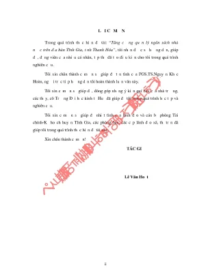 Tăng cường quản lý ngân sách nhà nước tại Tĩnh Gia, 