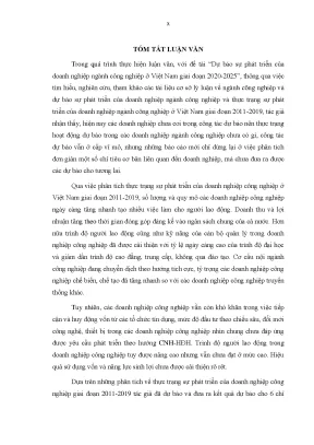 Dự báo Phát triển Doanh nghiệp Công nghiệp Việt Nam
