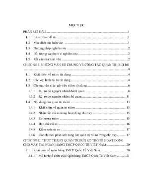 Hoàn thiện Quản lý Rủi ro Tín dụng tại Ngân hàng TMCP 