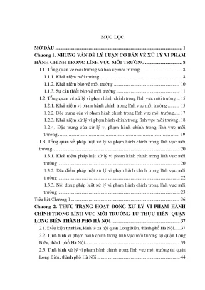 Xử lý vi phạm hành chính môi trường tại quận Long Biên, 