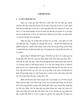 Chiến lược phát triển nguồn nhân lực cho bệnh viện đa 
