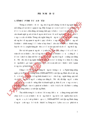 Nâng cao chất lượng tín dụng Ngân hàng Nông nghiệp &