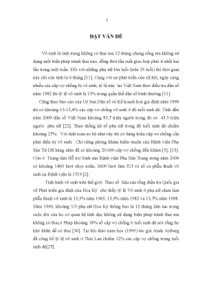Đặc điểm tinh dịch đồ ở 1000 cặp vợ chồng vô sinh - 