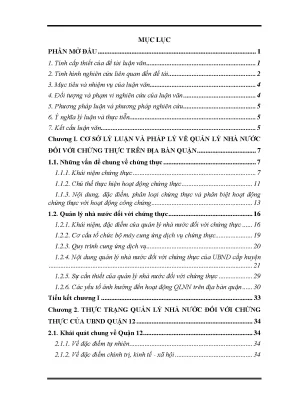 Quản lý nhà nước về chứng thực tại Quận 12, TP. Hồ Chí 